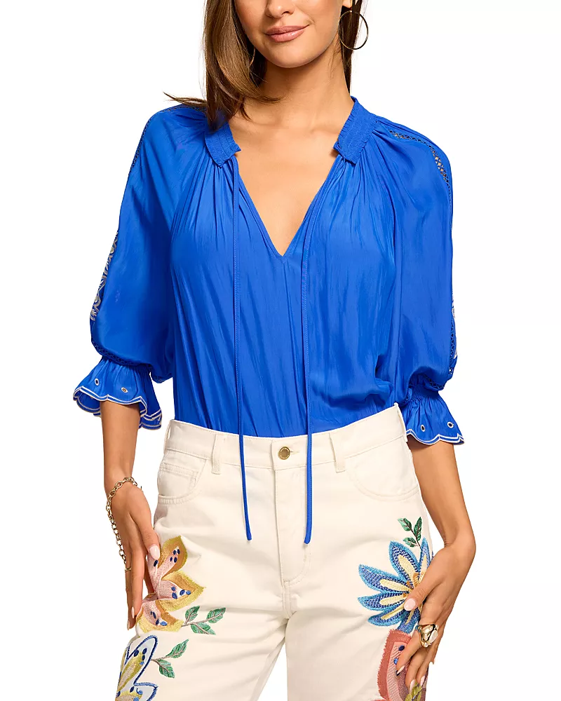 Ramy Brook Haven Lattice Trim Top