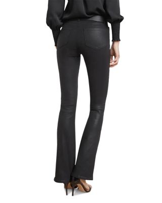 Selma High Rise Sleek Baby Bootcut Jeans in Noir Coated