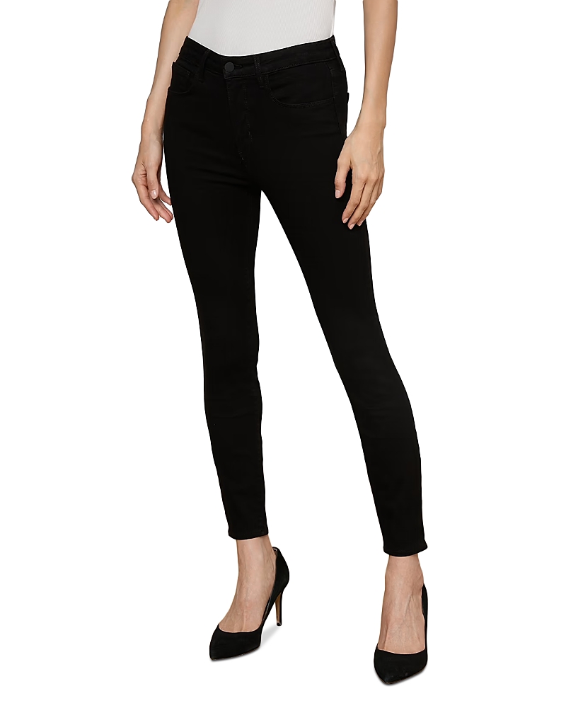 L'Agence Margot High-Rise Skinny Jeans in Noir