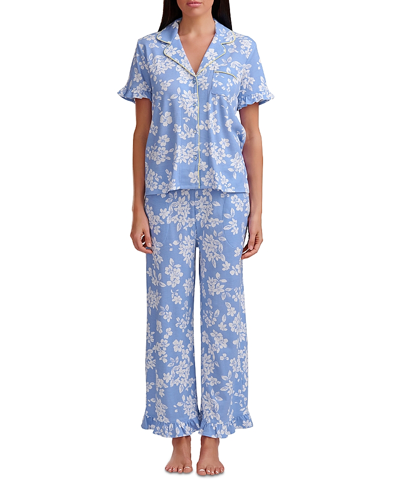 Splendid Short Sleeve Notch Collar Pajama Set
