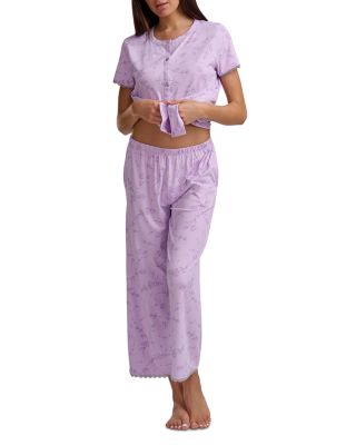 Short Sleeve Cropped Pajama Set