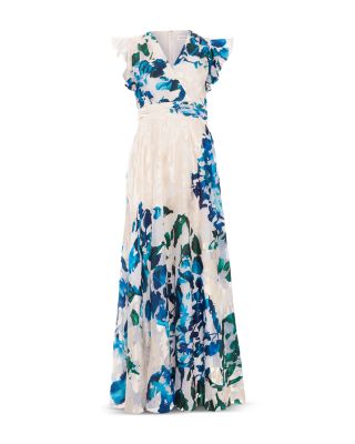 Liana Blue Burnout Maxi Dress