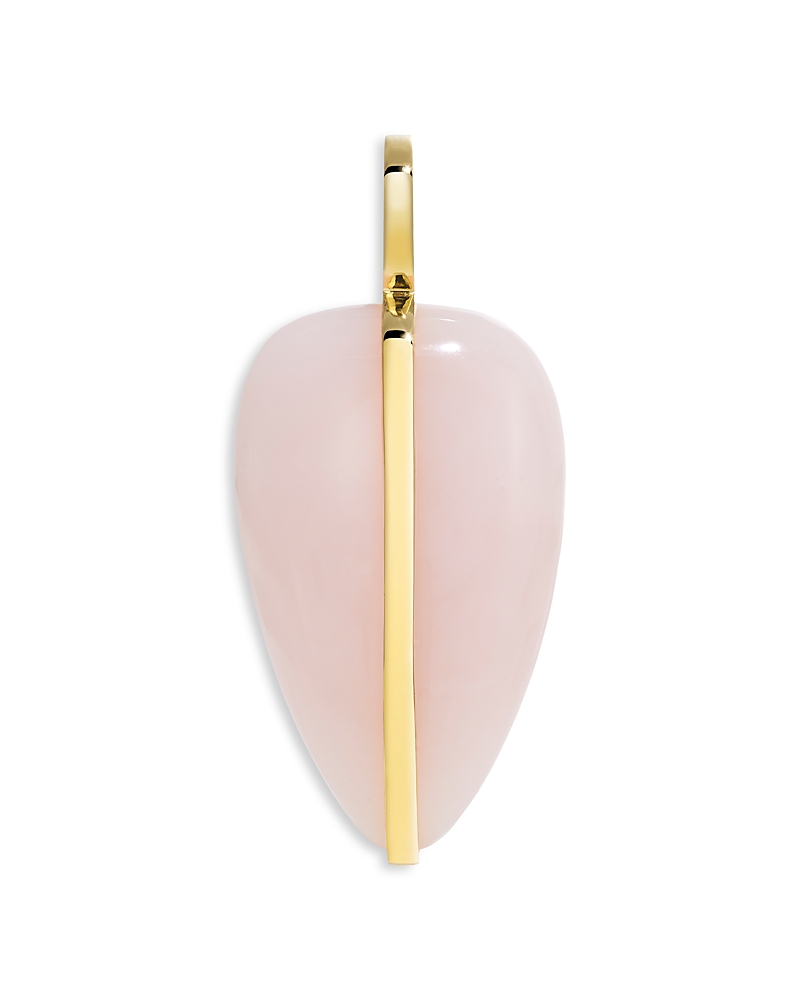 By Pariah 14K Yellow Gold Pink Opal Large Pebble Pendant