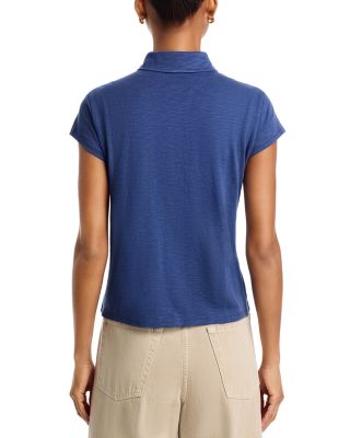 Cap Sleeve Button Front Shirt