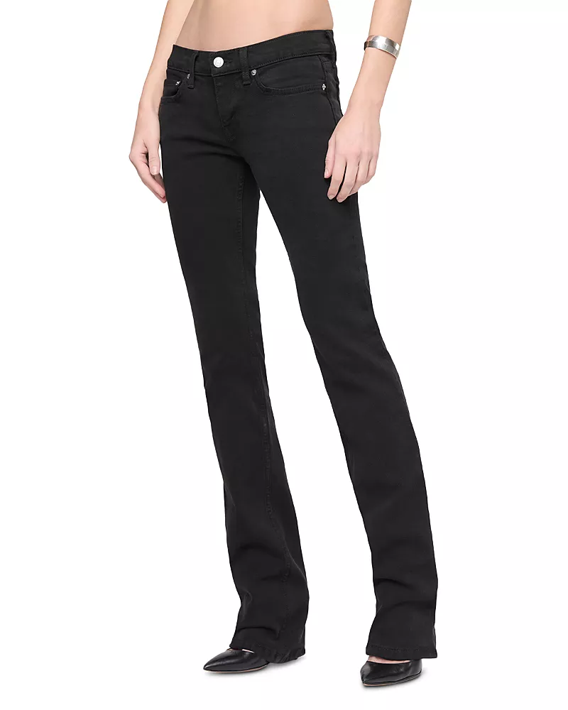 Re/Done The Lean Low Rise Straight Jeans in Midnight Drive