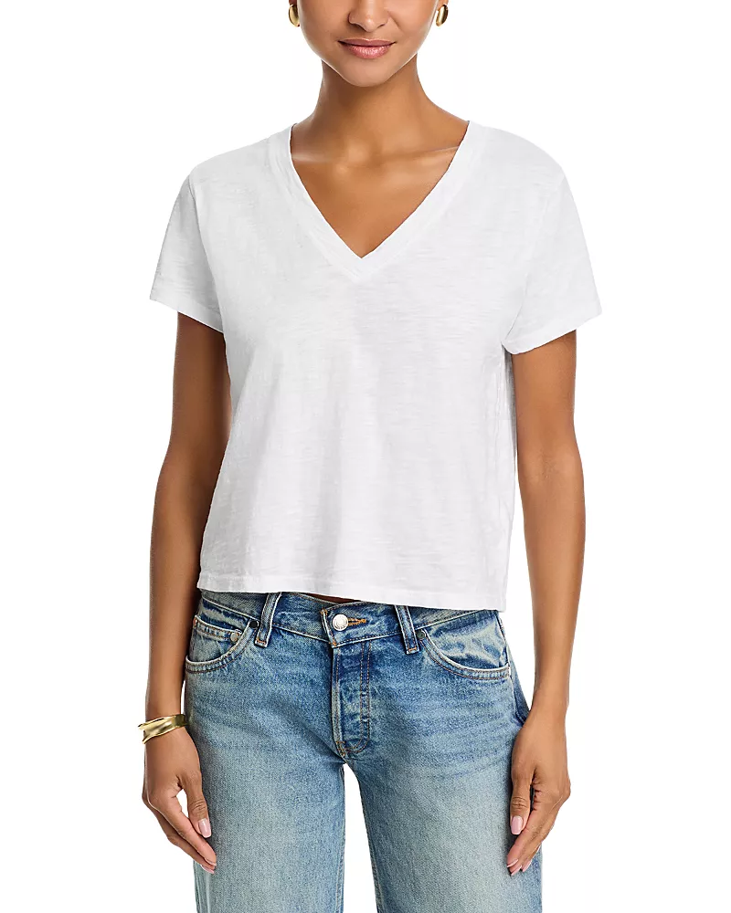Velvet by Graham & Spencer Elisha V Neck Short Sleeve Top