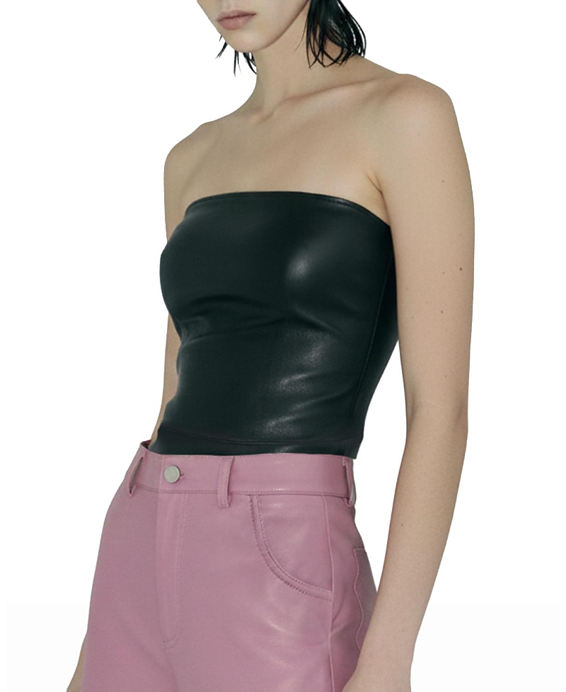 As by Df Cinematique Stretch Leather Bustier