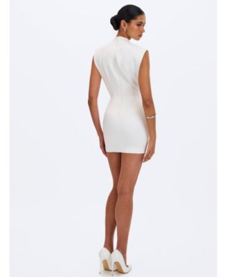 Raegan Jacquard Ruched Mini Dress