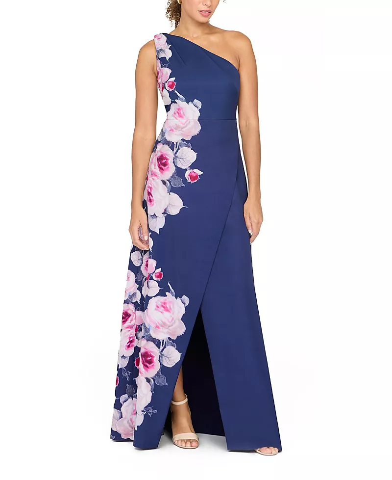 Kay Unger Carissa One Shoulder Gown