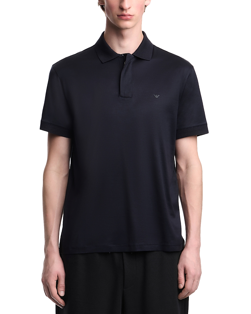 Emporio Armani Regular Fit Zip Polo Shirt