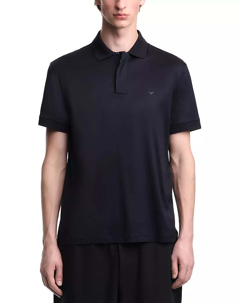 Emporio Armani Regular Fit Zip Polo Shirt