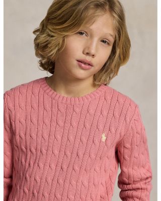 Boys' Cable Knit Cotton Sweater - Big Kid