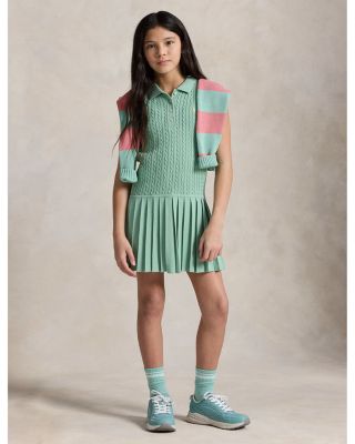 Girls' Mini Cable Cotton Polo Dress - Big Kid