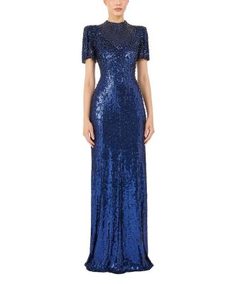 Jourdain Sequin-Embellished Gown