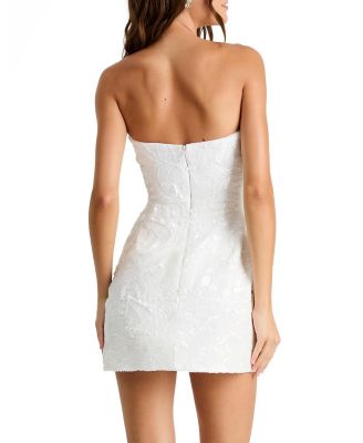 Linda Sequin Strapless Mini Dress