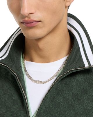 Sterling Silver Interlocking G Curb Link Chain Necklace, 17.7-19.7"