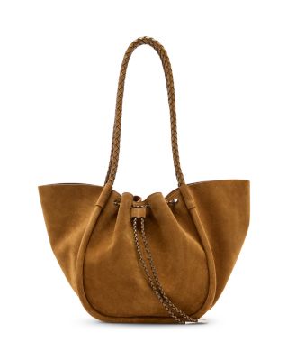 Chelsea Large Ruched Suede Tote Bag