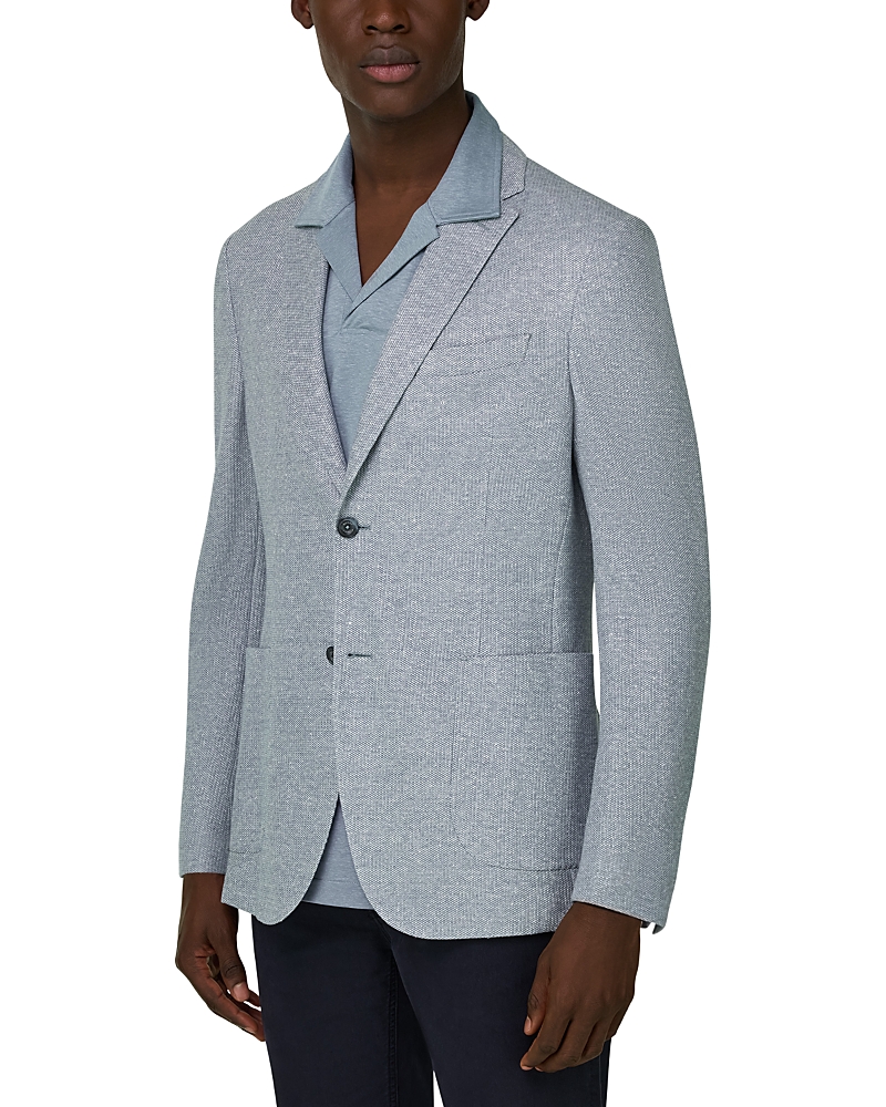 Boggi Milano Regular Fit Textured Linen Jacket