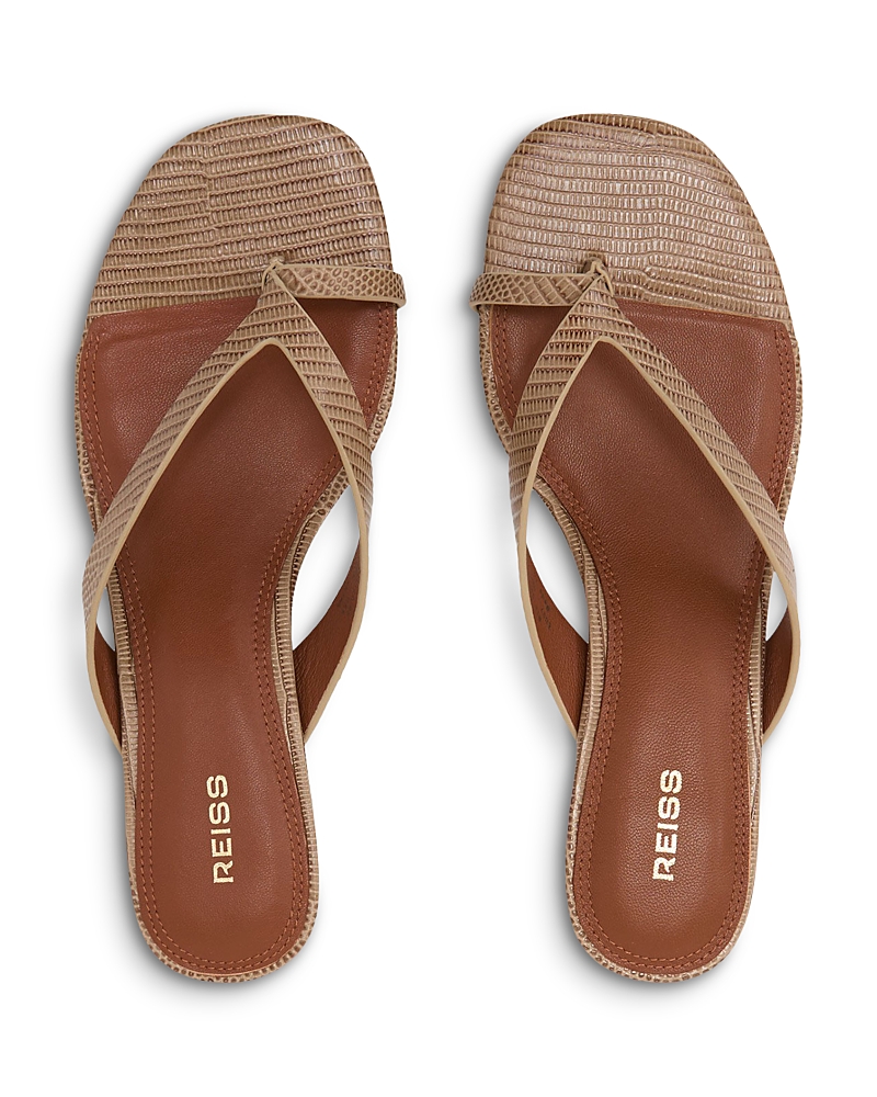 Reiss Women's Mia Kitten Heel Thong Sandals