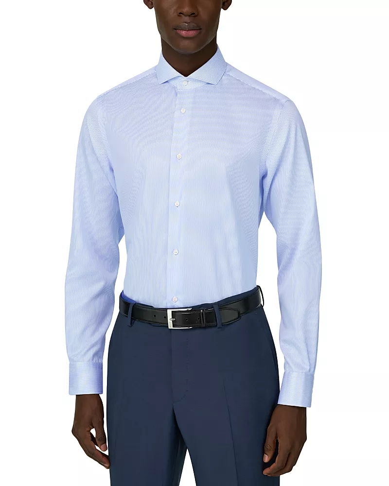 Boggi Milano Slim Fit Stripe Naples Shirt