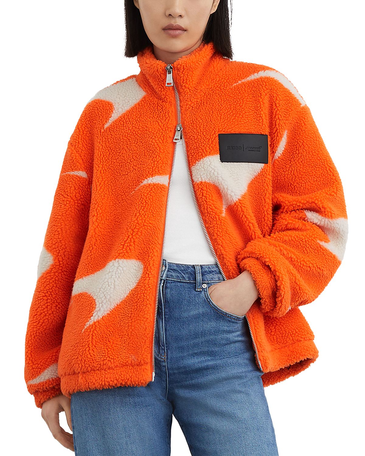 Reiss x McLaren Unisex Papaya Orange Speedmark Jacket
