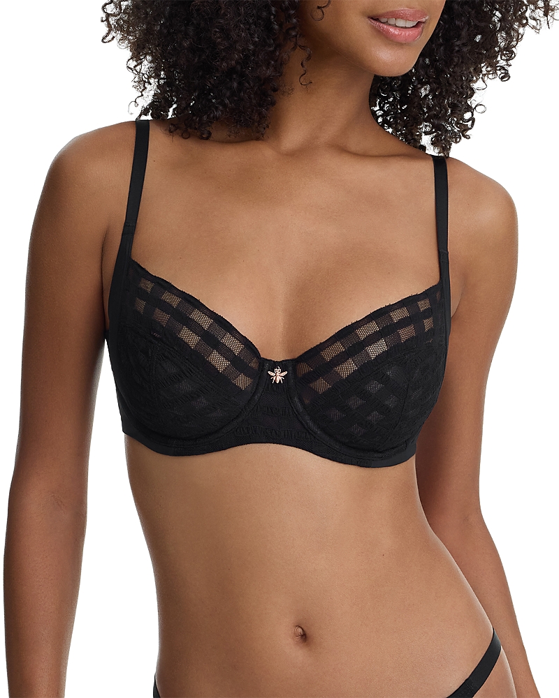 Skarlett Blue Bonbon Full Coverage Gingham Lace Bra