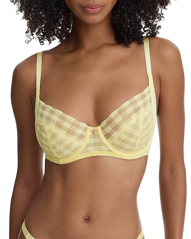 Skarlett Blue Bonbon Full Coverage Gingham Lace Bra