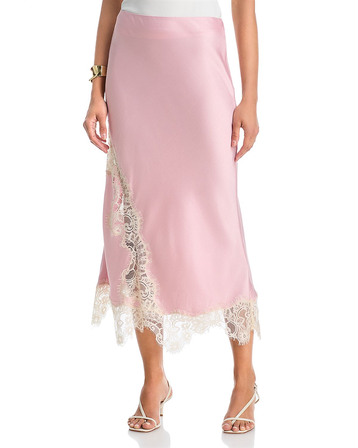 Aqua Lace Inset Slip Skirt - Exclusive