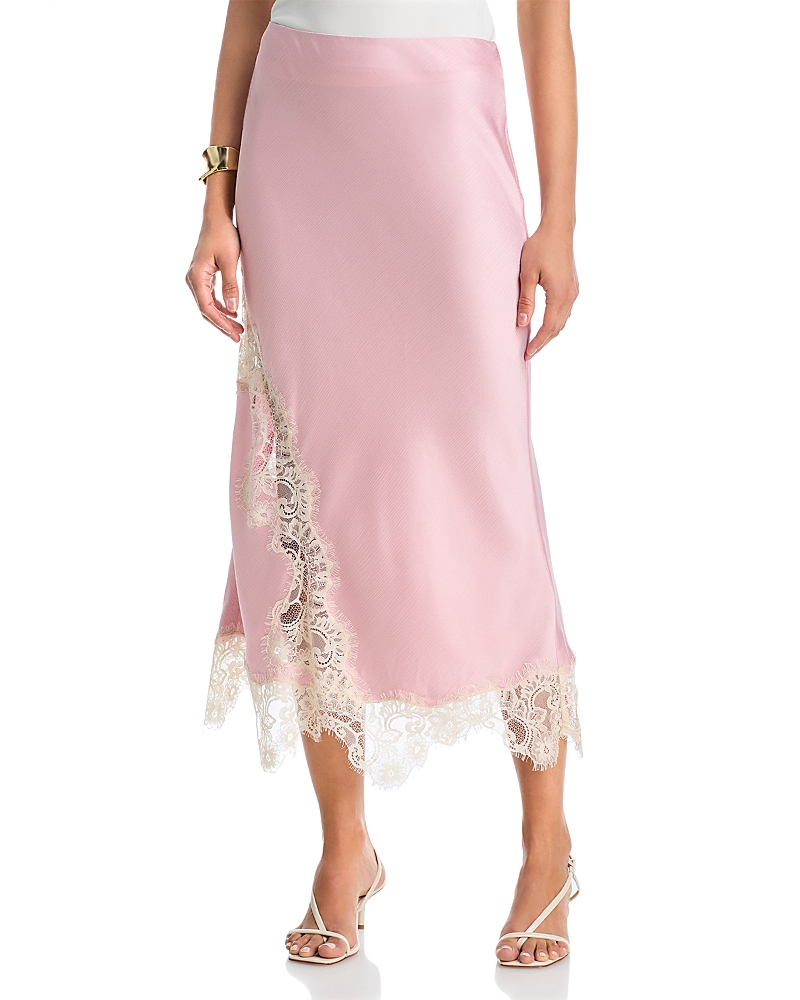 Aqua Lace Inset Slip Skirt - Exclusive