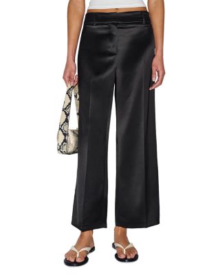 Gisele Satin Low Rise Cropped Pants