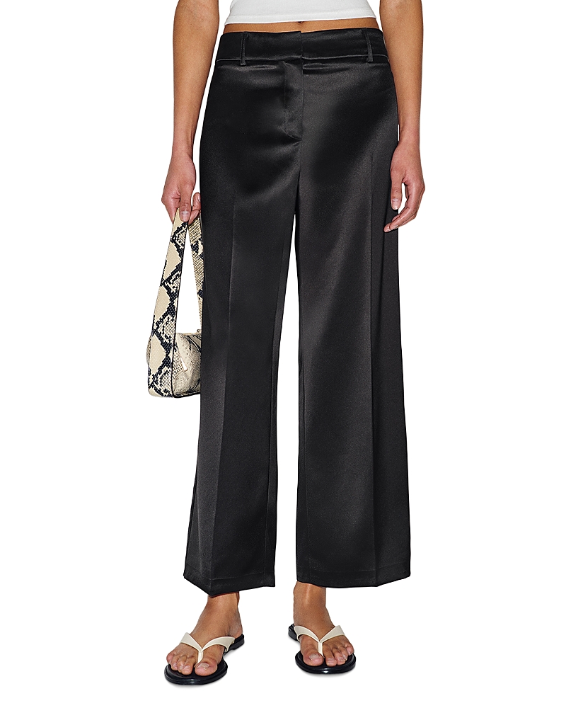 Reformation Gisele Satin Low Rise Cropped Pants