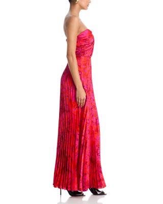Strapless Pleated Gown - Exclusive