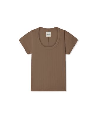  Pointelle Scoop Tee