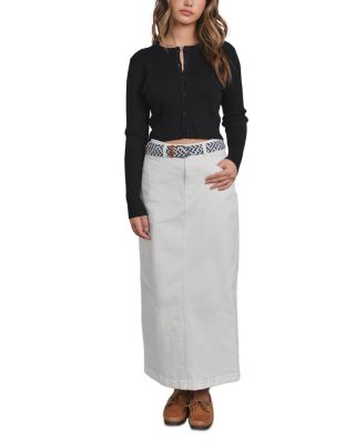 x HD Denim Maxi Skirt