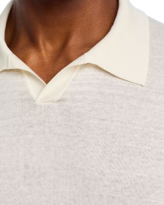 Tonal Stripe Knit Polo Shirt