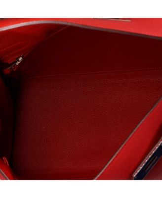 Kelly 32 Handbag Red Togo with Palladium Hardware