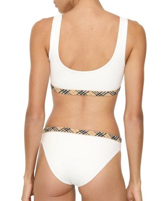 Check Trim Bikini Top