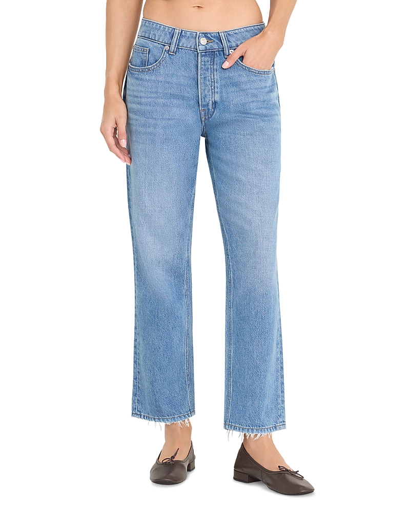 Good American Weightless Boyfriend High Rise Ankle Jeans in Indigo961