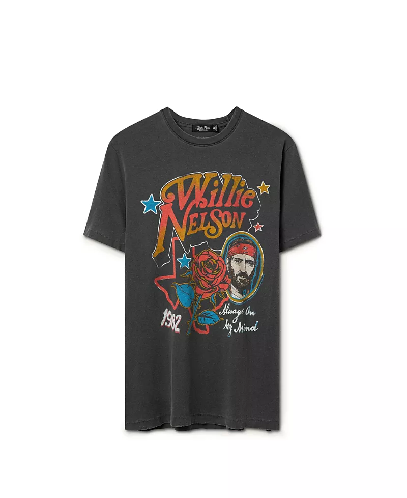 Junk Food Clothing Unisex Willie Nelson Always On My Mind Vintage Tee