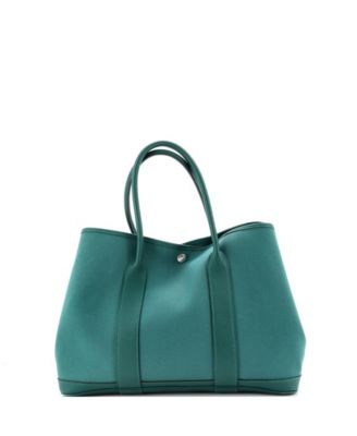 36 Garden Party Tote Toile and Leather