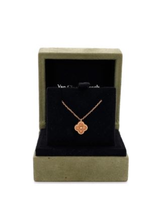  Sweet Alhambra Pendant Necklace 18K Rose Gold, 15.75"