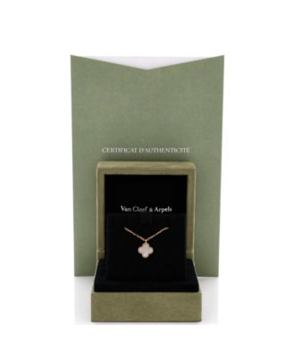  Sweet Alhambra Pendant Necklace 18K Gold and Mother of Pearl, 15.5"