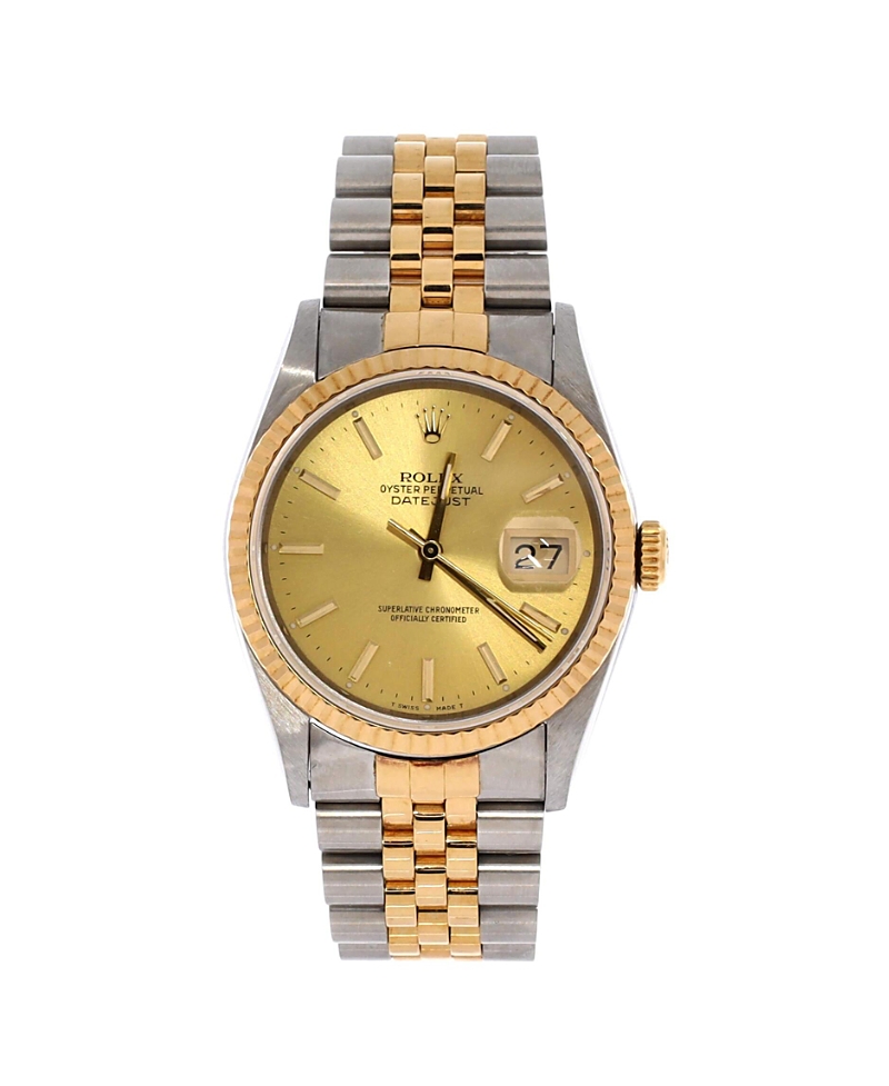 Pre-Owned Rolex Oyster Perpetual Datejust Automatic Watch in Stainless Steel and Gold 36mm