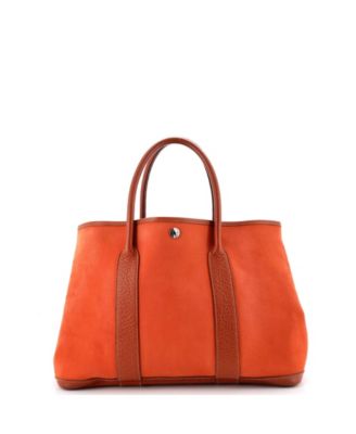 36 Garden Party Tote Toile and Leather