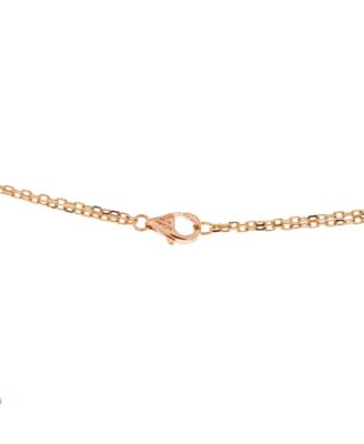  2 Diamonds Love Pendant Necklace 18K Rose Gold and Diamonds, 16"