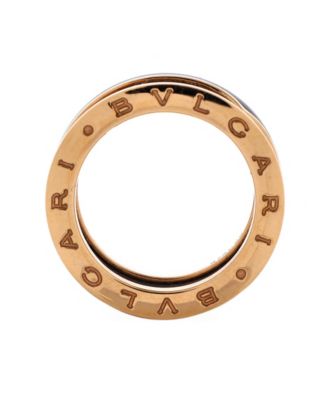  B.Zero1 Two Band Ring 18K Rose Gold and Matte Ceramic