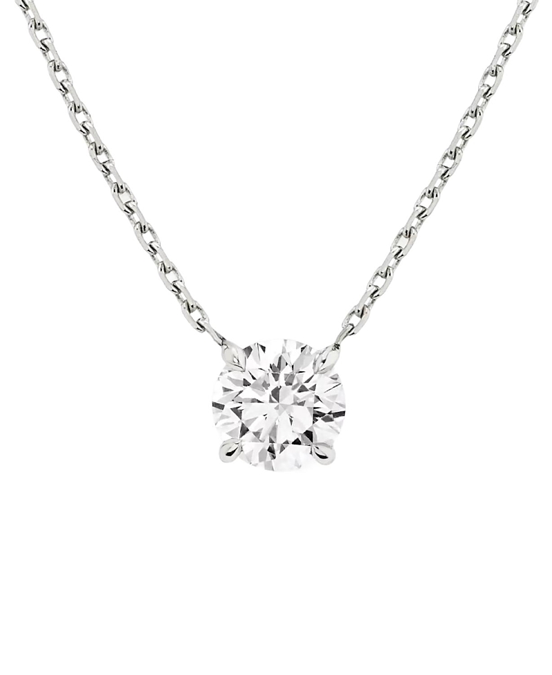 Vrai Solitaire Necklace in 14K Gold, 2ctw Round Brilliant Lab Grown Diamond