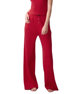  Pointelle Wide Leg Pant