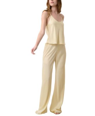 Washable Silk Bias Cami Pant Set