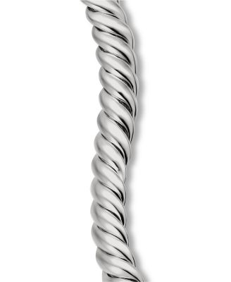 Sculpted Cable Double Wrap Bracelet in Sterling Silver